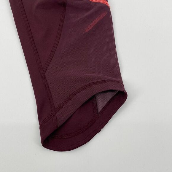 Lululemon Kris Cross Crop Legging  Full-On‎ Luxtreme Bordeaux Drama Black Size 6 - Picture 9 of 12